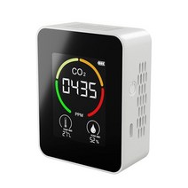공기질측정기 이산화탄소측정기 실내 미세 먼지 포름알데히드 측정기 다기능 3in1 co2, co2 감지기 흰색 2