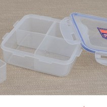 2칸 3칸 4칸 분리형 반찬통 나눔통 밀폐 보관 용기 플라스틱 주방 용기 냉장고 보관, 사이즈, 0.5L (2칸)