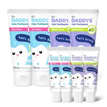 닥터데디스 어린이치약 무불소 /유아저불소 베이비 첫치약 키즈 치약 60g x 4개+미니치약 4개, 키즈 치약(저불소) 4개+미니치약