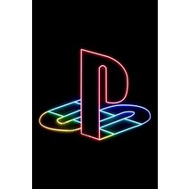 카페 네온 사인 조명 간판 playstation 네온 벽 장식 방 장식 레트로 빈티지, 초콜릿, 40x30cm