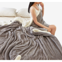 Lamswool 고밀도 극세사 두툼한 고급 양모내피 양털 담요