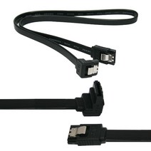 HDD SSD 하드 디스크 케이블 락타입 SATA3 50cm, 기역자형-블랙, 1개