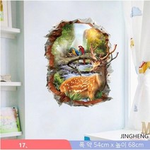 JINGHENG 시뮬레이션 3D 입체 벽장식 트릭아트 바닥 화장실 실내아이디어, 17. 린 J 지안 루