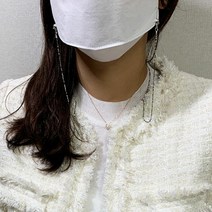 [KT알파쇼핑]투톤 비즈 마스크스트랩 마스크줄 마스크끈, 그린_W7559FE