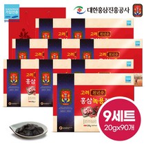 명기삼 고려천년수 홍삼녹용절편 + 쇼핑백, 20g, 90개