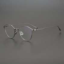 하우스브랜드 초경량 금속테 뿔테 안경 티타늄 가벼운 대학생 남녀공용 하금테 30대 40대 일본 디자이너 2