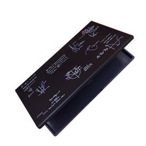 자석 분말 클러치판 DIY 지갑 롱 바 마그네틱 아이 섀도우 팔레트 블러쉬 립스틱 파우더 팩 휴대하기 쉬운, 01 geometry black