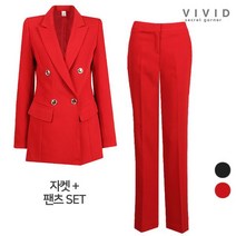 비비드시크릿가너 VIVID SET 여성 세리 가을봄 정장자켓 일자팬츠 세트