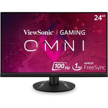 ViewSonic 뷰소닉 옴니 VX2416 24인치 1080p 1ms 100Hz 게이밍 모니터 IPS 패널 AMD 프리싱크 아이 케어 HDMI 및 디스플레이 포트 블랙, 24-Inch
