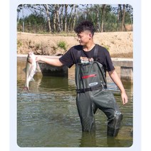 HAMMER 가슴장화 갯벌체험 낚시 해루질 남성 여성 허리 가슴 바지장화, 그린