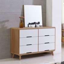 [천삼백케이] [로쏘] 가아넷 와이드화장대세트, 오크화이트