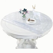 비트라테이블 클래시콘테이블 10mm PVC 식탁보 원형 투명 테이블 필름 보호 패드 매트 부드러운 유리 식탁 방습, Cosmos+80CM