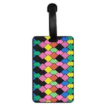 캐리어 러기지 실리콘 패턴 네임 택 태그 다이아몬드_230330EA