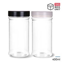 페트용기 팜스원형 400ml 다용도 플라스틱 팜스용기, 400ml 블랙캡 (1개)
