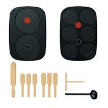 테팔 미식가 크레페 팬 2개의 이동식 접시 비 스틱 조절 가능한 온도 다목적 크레페 팬케이크 Naan Fjitas 국자 -23270