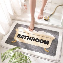 은상사 폭신폭신 두툼한 욕실 주방 현관 화장실 미끄럼방지 극세사 싱크대 발매트 50X80, BATHROOM매트