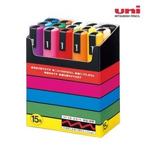 미쯔비시) 유니 포스카 POSCA 마카세트 1M 3M 5M 8K 7색 8색 12색 15색, 5M 15색