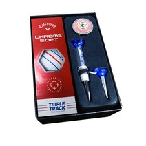 크롬소프트 트리플트랙 자석티 볼마커 골프공선물세트 홀인원기념품, 3구