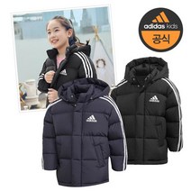 아디다스 키즈 130cm 160cm 주니어 성인여성 가볍고 따뜻한 덕다운 패딩 2종택1-GG3648 GG3649