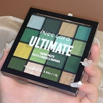 미스 라라 16 색 아이섀도 팔레트 컬러풀 펄리 매트 글리터 아이 섀도우 하이라이터 쉬머 피그먼트 휴대용, 한개옵션1, 02 GREEN-02