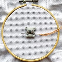 HNW 크로스 스티치 귀여운 만화 코알라 바늘 보모 자수 바느질 작업을, 1개, needle minder