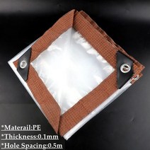 텐터 우레탄창 제약 천막사 투명 타포린 정원 온실 다육 식물 방수 필름 0.1mm 전망대 발코니 마당 가, 여섯 줄, 3mx7m