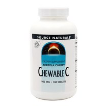 소스내추럴스 아세로라 츄어블 C 체리 500 mg 100 타블렛