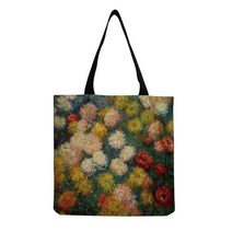 new van gogh oil painting tote bag 레트로 아트 패션 여행 가방 여성 휴대용 에코 쇼핑 접이식 핸드백 여성