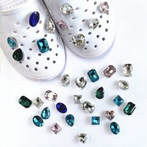 크리스탈비즈 샌들꾸미기 만들기 파츠 재료, 물방울형, 에메랄드(J69-12)