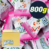 (무배)미성패밀리 밀키타 스트로베리 80g 10입 대용량 편의점과자 선물 여행용 무인가게