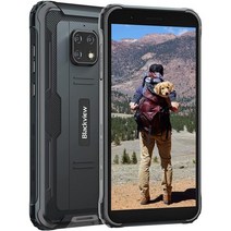 Blackview 견고한 언락 휴대폰 BV4900 폰 IP68 방수 스마트폰 3GB+32GB/SD 128GB 핸드폰 5 7인치 HD+ 5580mAh 스마트폰 NFC/페이스 ID 러, 블랙 3GB+32GB