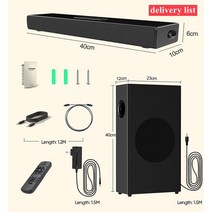 사운드바 PC TV 컴퓨터 Soundage-80W 유선 및 무선 블루투스 5.0 스피커 홈 시어터 사운드 시스템 3D 스테레오 서브우퍼, S22