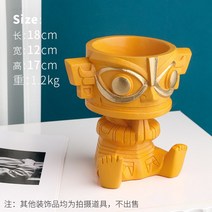 청동 도깨비 기념품 책장 탁상 필통 수납 장식품 아프리카 공예품 조각상 꽂이 오브제 사이드 선반, C