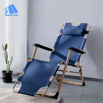 목향 접이식 침대의자 캠핑의자 사무실 휴식공간 각도조절 캠핑 야간근무 침대의자 낮잠의자, 네이비