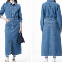 타미진스 롱슬리브 데님 셔츠 드레스 T32D0WOP11TWT2