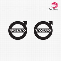 카앤블리 볼보 volvo 로고 차량용 데칼스티커 CNG-48, 오렌지