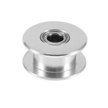 uxcell Aluminum GT2 5mm Bore Toothless Timing Belt Idler Pulley Flange with Ball Bearings for 3D Pri, 1