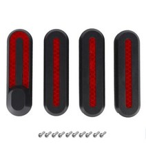 샤오미 M365 프로 2 1S 전기 스쿠터 전면 후면 허브 캡 안전 야간 반사판 스티커, Grey-red-4pcs