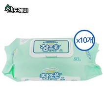 산도깨비 참조은 도톰한 엠보싱물티슈 80매캡형 x 10개, 80매