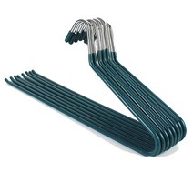 스테인리스 35x11cm 미끄럼방지 1단 바지 걸이 10p 20p, B타입, 20개, 그린