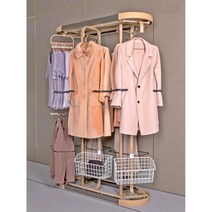 회전행거 드레스룸 시스템 이중 행거 공간활용행거, (120x58x190또는210cm)4극