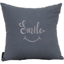 마벨러스 인테리어소파 데일리 코지 사각 등 소파쿠션, 스마일, 라이트차콜