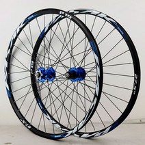 전문 자전거 부품 263939 29인치 27.5인치 32 홀 디스크 브레이크 산악 바퀴 6 홀 센터록 mtb 바퀴 앞 2 뒤 4 밀봉 베어링, 27.5 블루 허브 블루, 1개