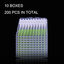 치면착색제 교정용왁스 치과용 고리 유아 아기치실 10box 실리콘 치간 브러시 200pcs 치아 사이 청소용 브러시 부드러운 칫솔 hilo 치과 교정기 이쑤시개, 협력사, 초록