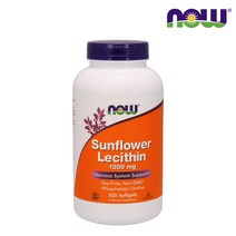 NOW FOOD 해바라기 레시틴 1200 mg 200 소프트젤, 1병