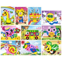 EVA 스티커 작품만들기 F형-10종랜덤혼합 작품만들기 eva 스티커작품 eva스티커 스티커, 1개