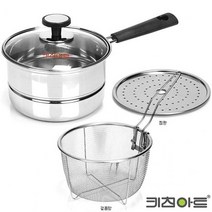 +[플렉스온]+키친아트 냄비 미니 찜국수 16cm 스팀기 고급짐솥 찜기 생선 고기+[FLEXON]+