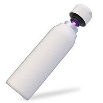 UVBrite 빔 셀프 클리닝 UV 정수 물병 / 스테인리스 충전식 살균 정화 18.6oz, 하얀색, 18.6 온스