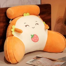 Kcwen 귀여운 바디필로우 의자 등받이쿠션 허리 등쿠션 쇼파, 면 가방 토스트 딸기