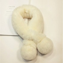 방울 퍼 목도리